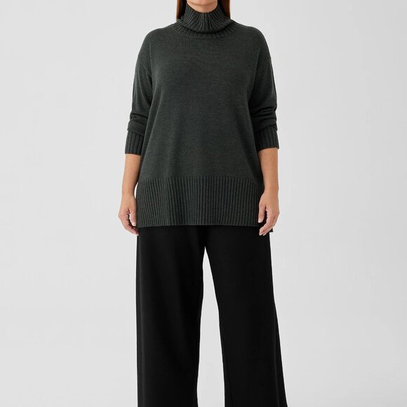 Eileen Fisher 100% Merino Wool Turtleneck Pullover S/P - New with Tags - Picture 5 of 8